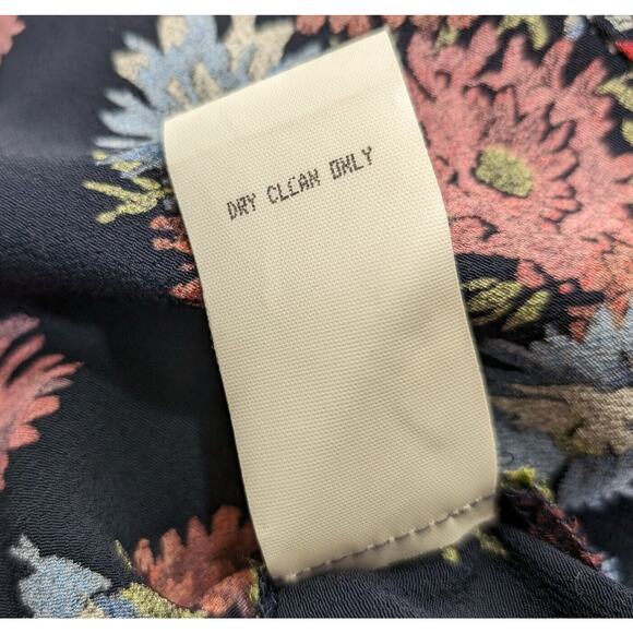 Vintage 90s Top Skirt Set Carole Little Floral Art to Wear Size 8 10 Petite Flaw - Picture 9 of 16